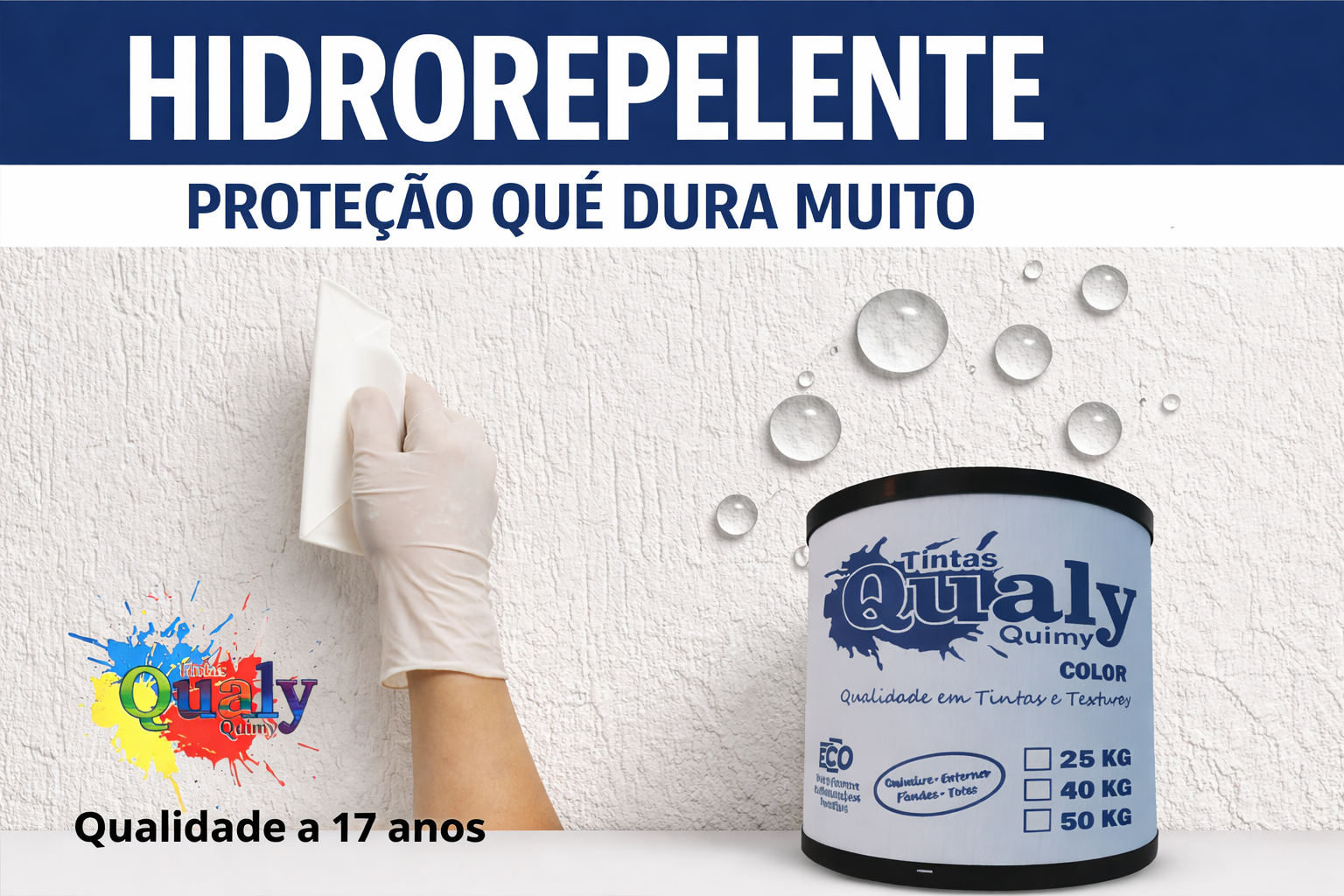 Grafiato Qualy Quimy – textura para parede interna e externa